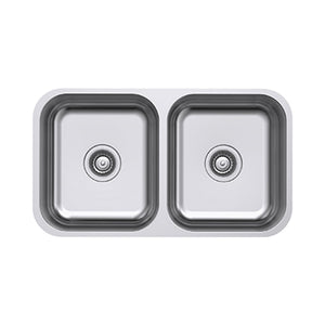 EVERHARD CLASSIC STANDARD DOUBLE BOWL KITCHEN SINK STAINLESS STEEL 785MM
