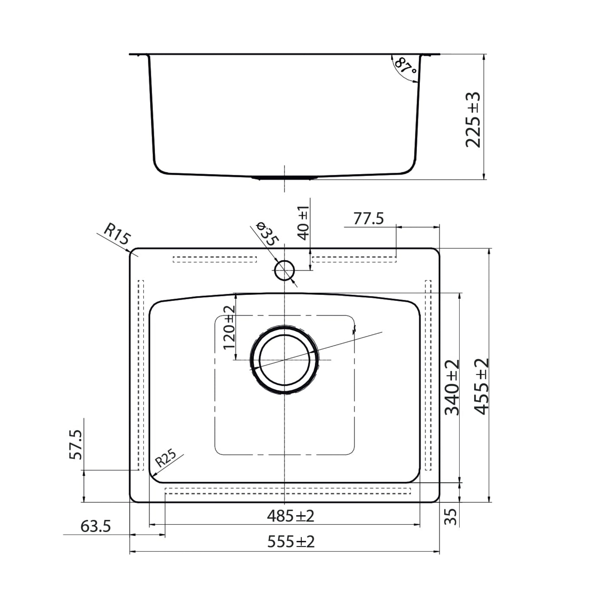EVERHARD NUGLEAM 35L UTILITY LAUNDRY SINK STAINLESS STEEL 455MM
