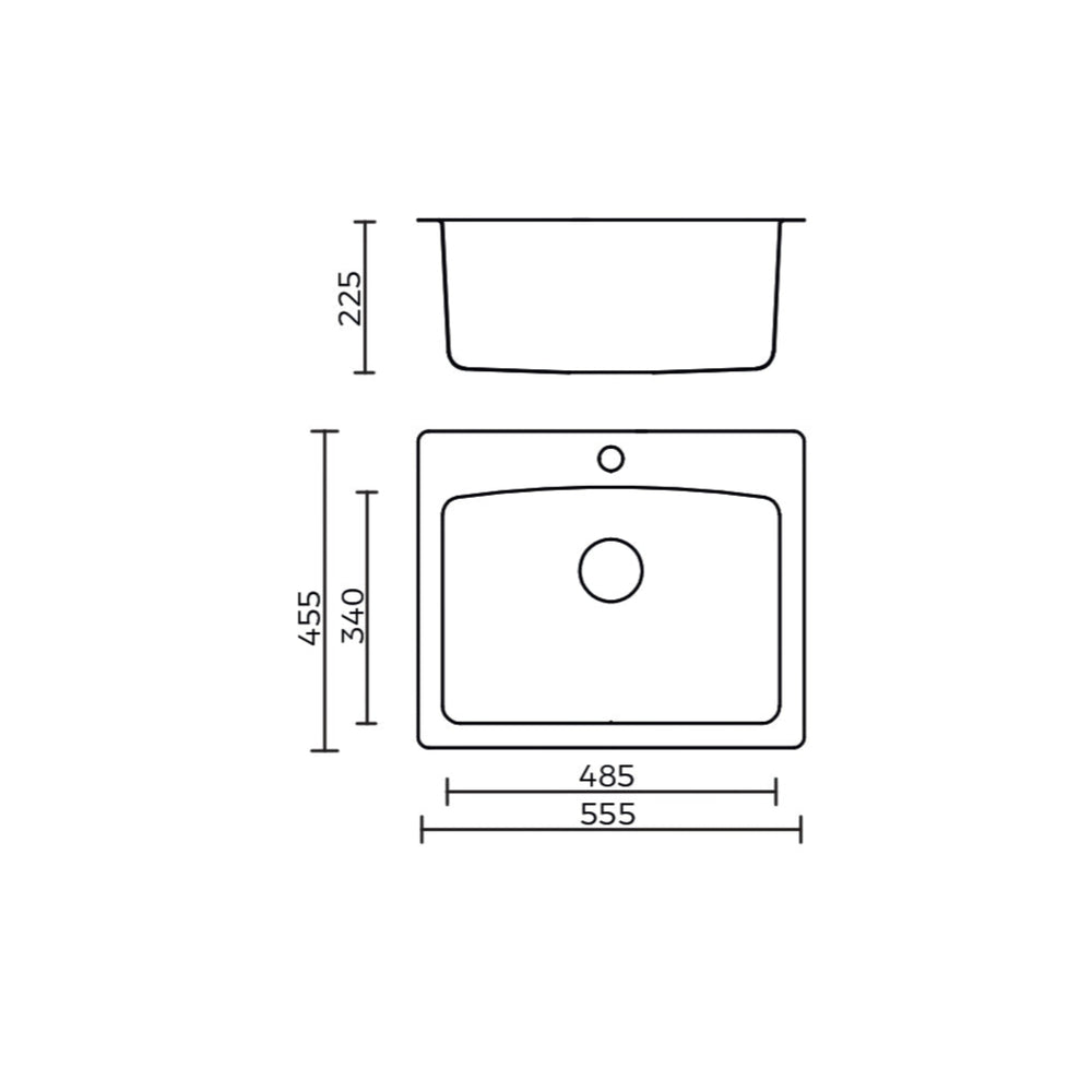 EVERHARD NUGLEAM 35L UTILITY LAUNDRY SINK STAINLESS STEEL 455MM