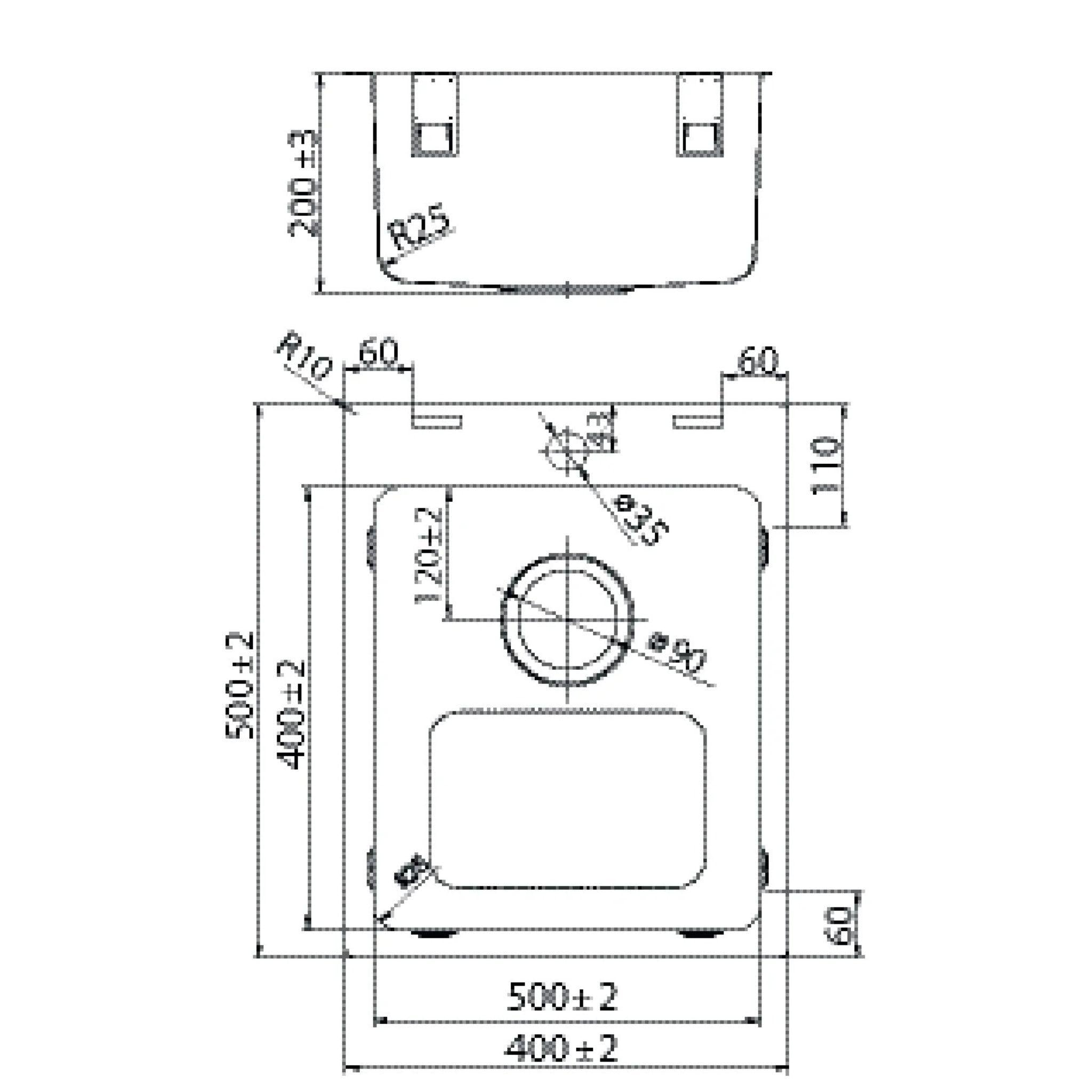 EVERHARD NUGLEAM EDGE SINGLE BOWL KITCHEN SINK STAINLESS STEEL 400MM