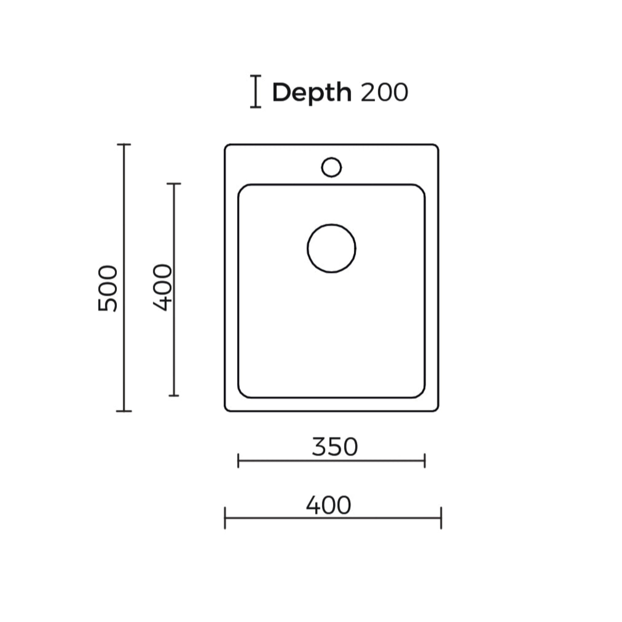 EVERHARD NUGLEAM EDGE SINGLE BOWL KITCHEN SINK STAINLESS STEEL 400MM