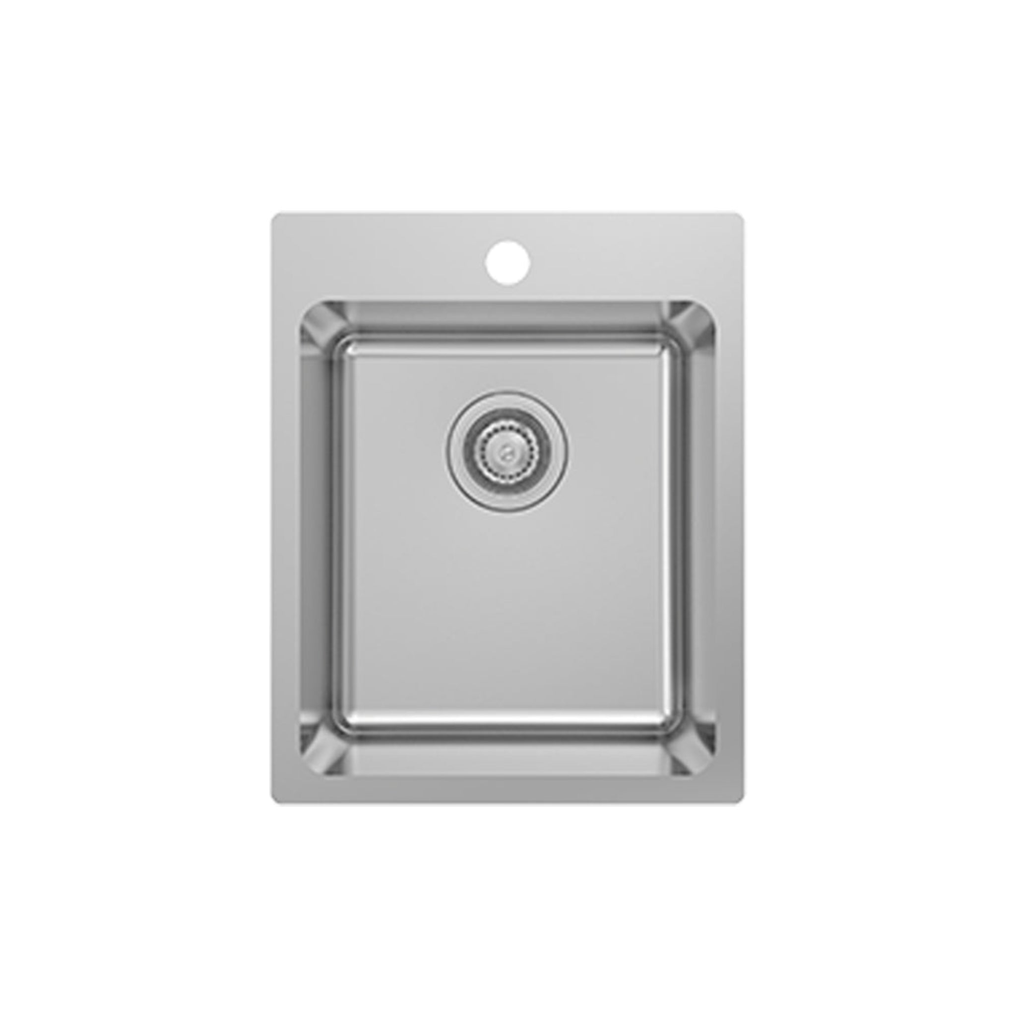 EVERHARD NUGLEAM EDGE SINGLE BOWL KITCHEN SINK STAINLESS STEEL 400MM