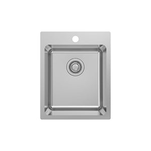 EVERHARD NUGLEAM EDGE SINGLE BOWL KITCHEN SINK STAINLESS STEEL 400MM