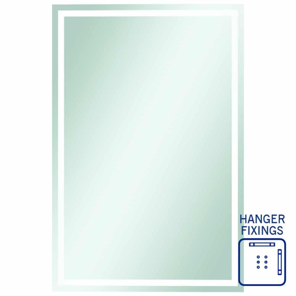 THERMOGROUP ABLAZE RECTANGLE MIRROR WITH SANDBLASTED BORDER 900X1500MM