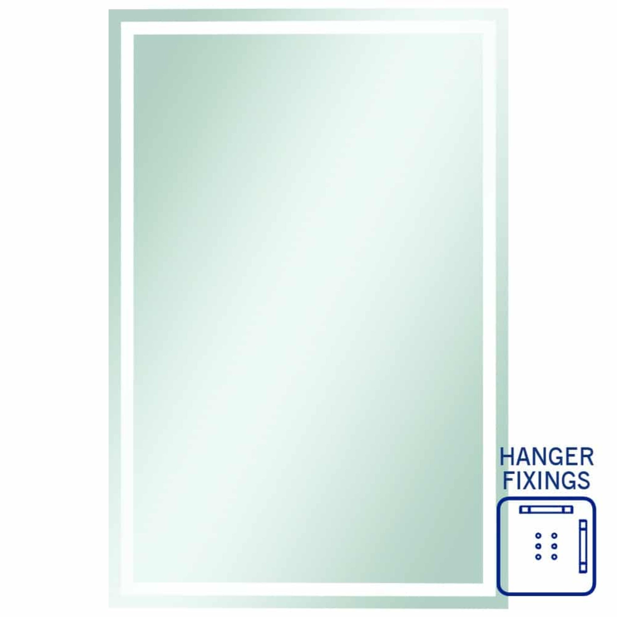 THERMOGROUP ABLAZE RECTANGLE MIRROR WITH SANDBLASTED BORDER 900X1500MM