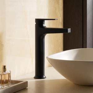 KOHLER TAUT TALL BASIN MIXER POLISHED 270MM MATTE BLACK