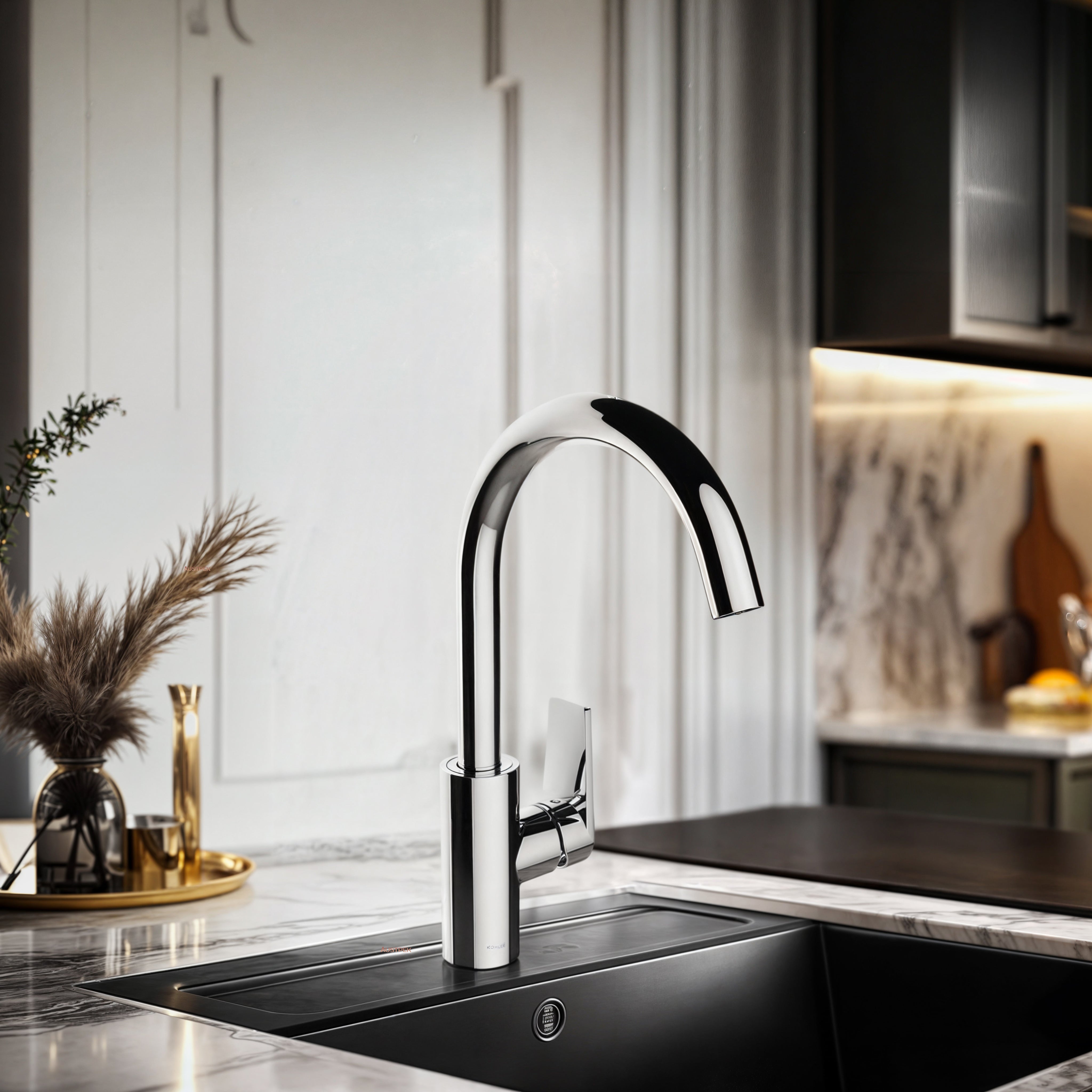 KOHLER TAUT KITCHEN MIXER 323MM POLISHED CHROME