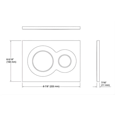 KOHLER LYNK MECHANICAL FLUSH PLATE 225MM BRUSHED NICKEL