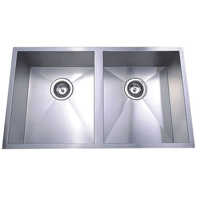 IKON ROSA DOUBLE BOWL UNDERMOUNT SINK STAINLESS STEEL 760MM