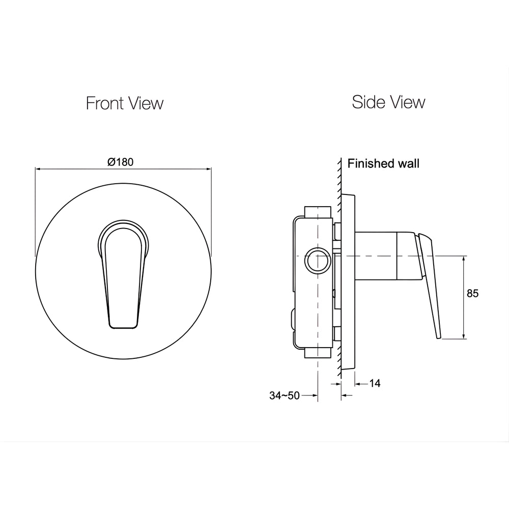 KOHLER AVID SHOWER / BATH WALL MIXER FULL KIT CHROME