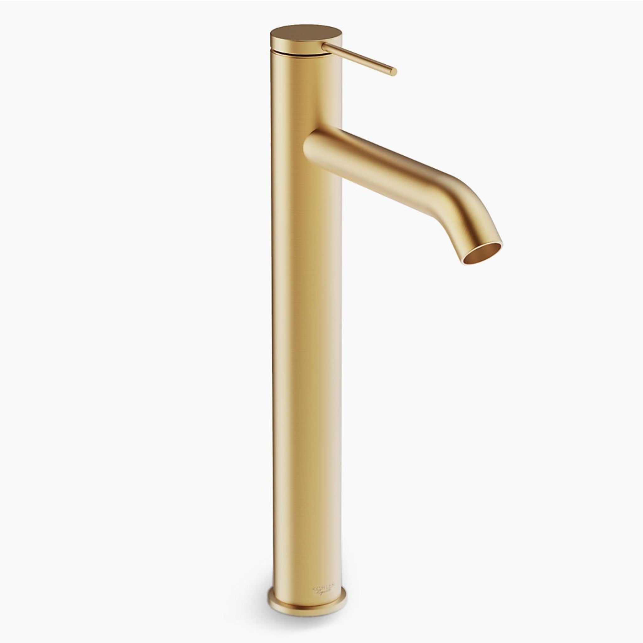 KOHLER COMPONENTS SUPER TALL BASIN MIXER 355MM BRUSHED BRASS