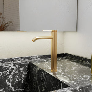 KOHLER COMPONENTS SUPER TALL BASIN MIXER 355MM BRUSHED BRASS