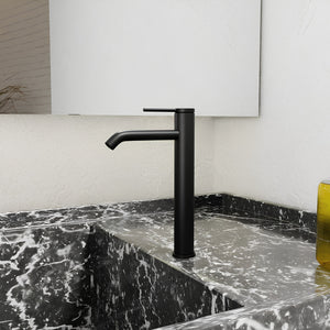 KOHLER COMPONENTS SUPER TALL BASIN MIXER 355MM MATTE BLACK