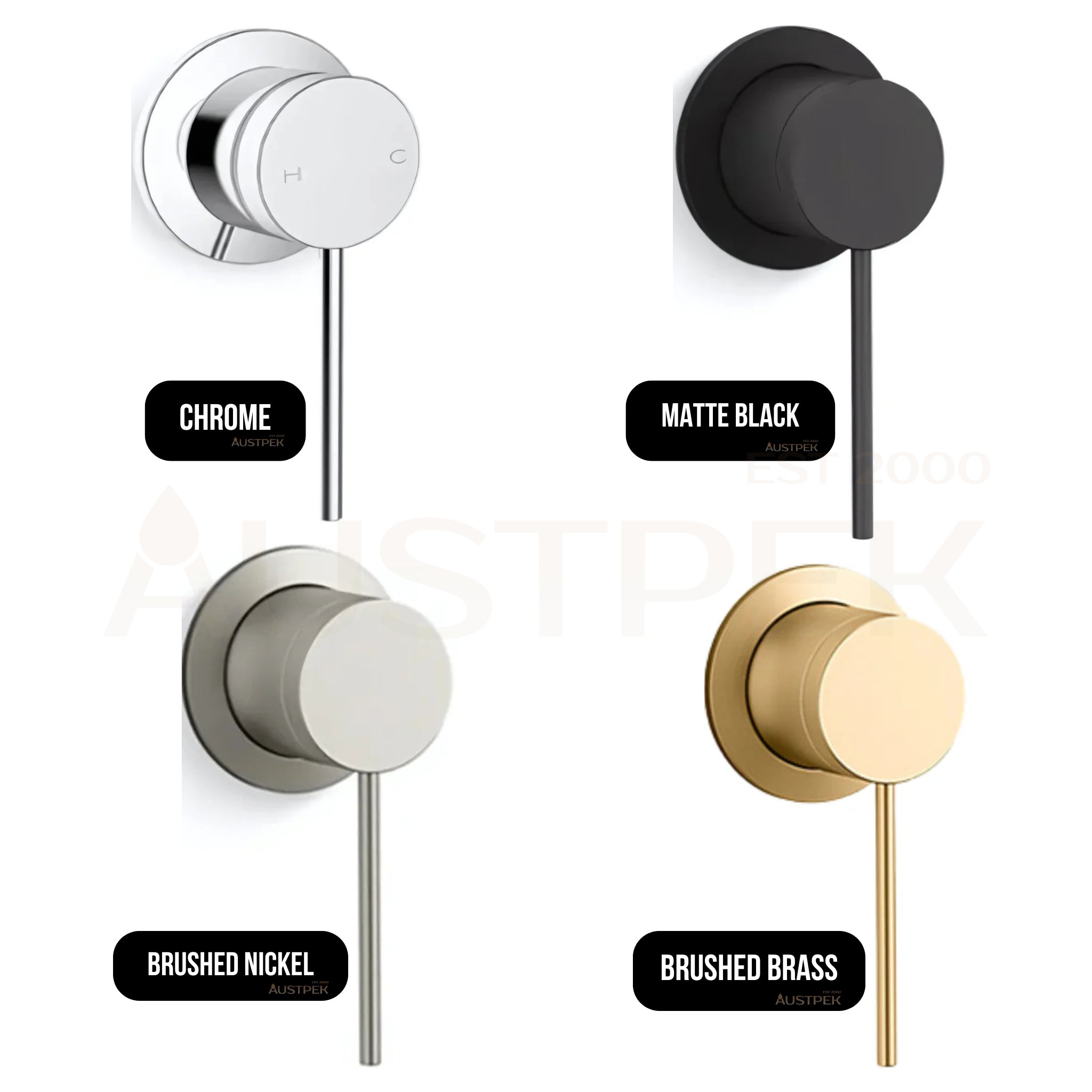KOHLER COMPONENTS WALL MIXER WITH PIN LEVER HANDLE & INWALL VALVE COMPLETE KIT BRUSHED BRASS