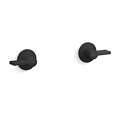 KOHLER COMPONENTS WALL TOP ASSEMBLY LEVER HANDLE WITH INWALL VALVE COMPLETE KIT MATTE BLACK