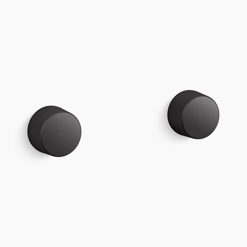 KOHLER COMPONENTS WALL TOP ASSEMBLY OYL HANDLE WITH INWALL VALVE COMPLETE KIT MATTE BLACK