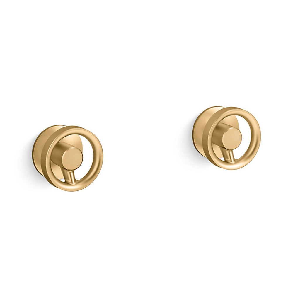 KOHLER COMPONENTS WALL TOP ASSEMBLY INDUSTRIAL HANDLE WITH INWALL VALVE COMPLETE KIT BRUSHED BRASS