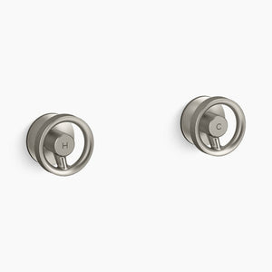 KOHLER COMPONENTS WALL TOP ASSEMBLY INDUSTRIAL HANDLE WITH INWALL VALVE COMPLETE KIT BRUSHED NICKEL