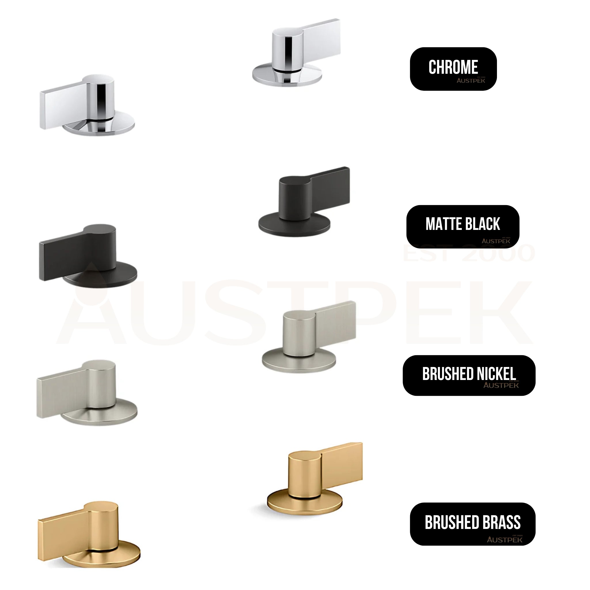KOHLER COMPONENTS HOB MOUNT TOP ASSEMBLY LEVER HANDLE MATTE BLACK