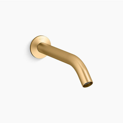 KOHLER COMPONENTS WALL MOUNT TUBE BATH SPOUT 240MM BRUSHED BRASS