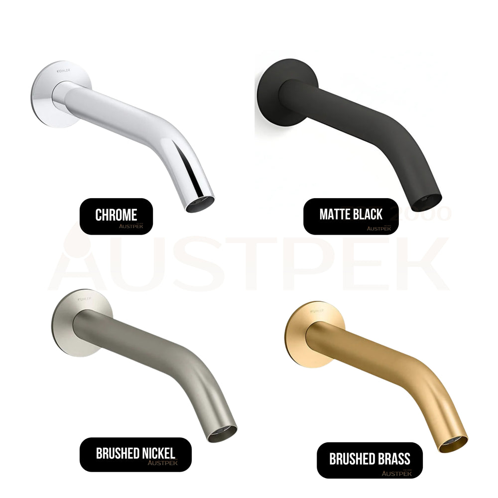KOHLER COMPONENTS WALL MOUNT TUBE BATH SPOUT 240MM BRUSHED NICKEL