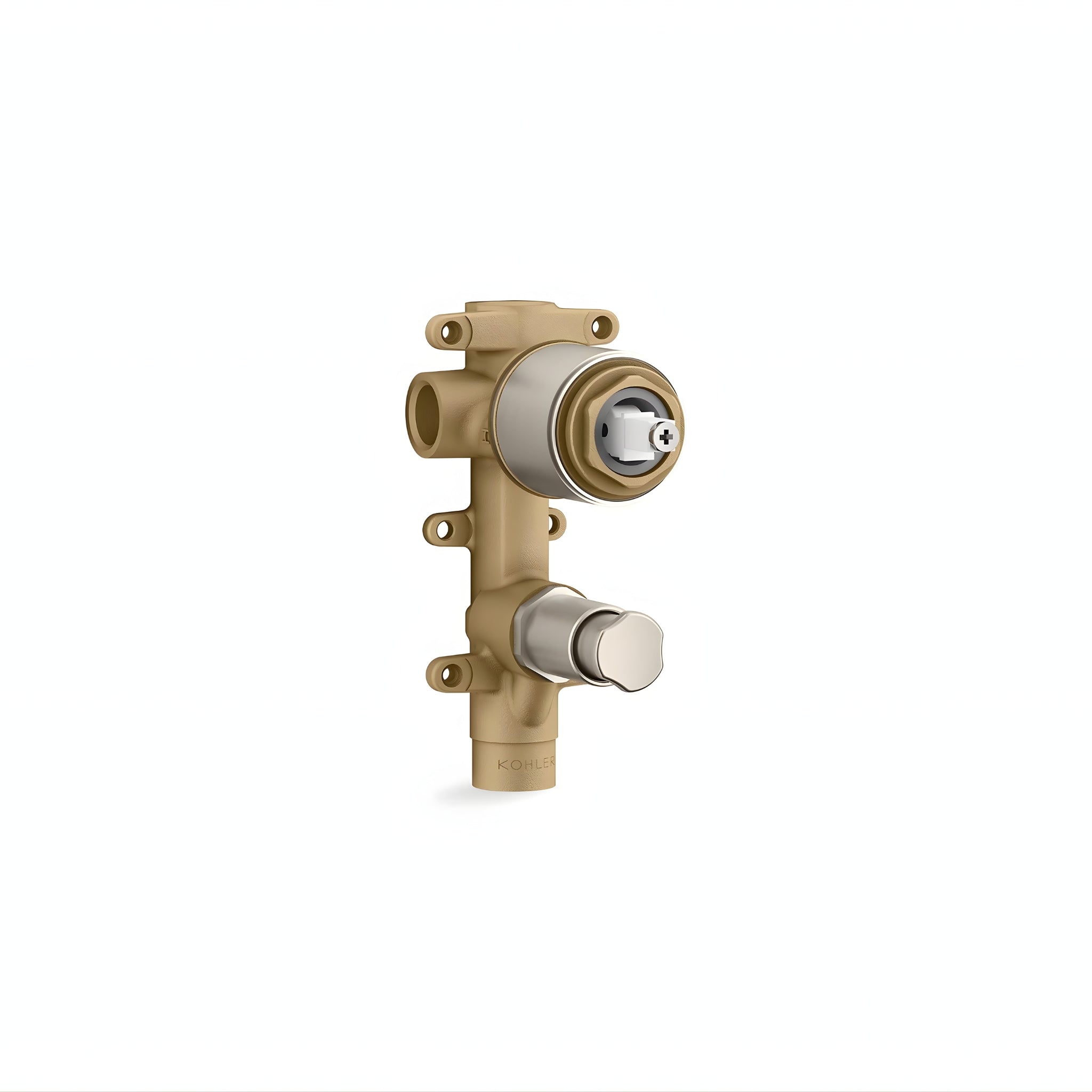 KOHLER COMPONENTS WALL MIXER WITH DIVERTER PIN LEVER HANDLE FULL KIT BRUSHED NICKEL