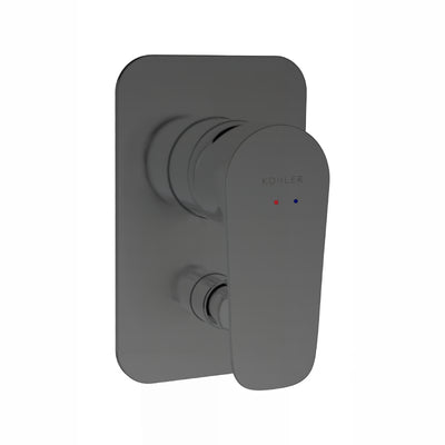 KOHLER ALEO-S SHOWER AND BATH DIVERTER MIXER FULL KIT 100MM MATTE BLACK