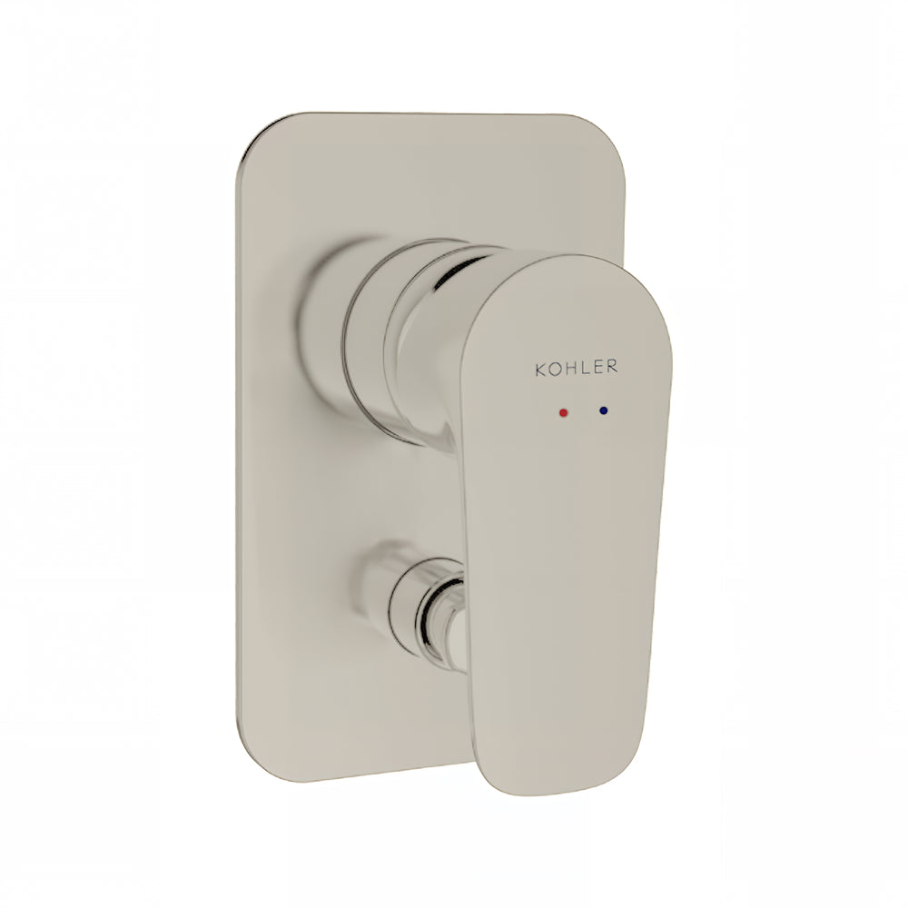 KOHLER ALEO-S SHOWER AND BATH DIVERTER MIXER FULL KIT 100MM BRUSHED NICKEL