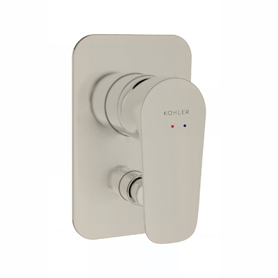 KOHLER ALEO-S SHOWER AND BATH DIVERTER MIXER FULL KIT 100MM BRUSHED NICKEL