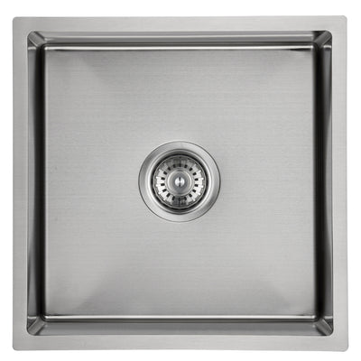 IKON CORA SINGLE BOWL ABOVE / UNDERMOUNT SINK STAINLESS STEEL 400MM