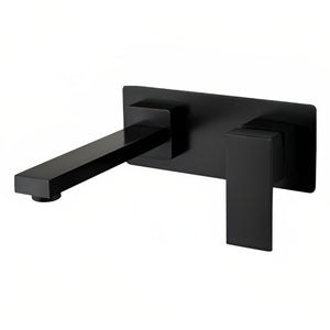 INSPIRE TARAN WALL BASIN MIXER 200MM MATTE BLACK