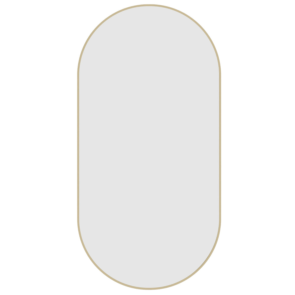 THERMOGROUP ABLAZE PILL GOLD FRAMED MIRROR 500X1000MM