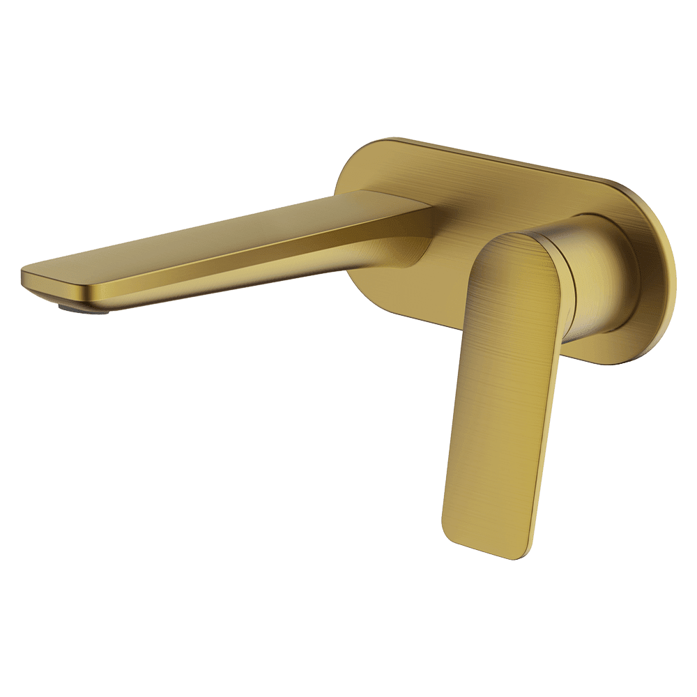GARETH ASHTON VELA WALL BASIN / BATH MIXER SET 165MM BRUSHED BRASS