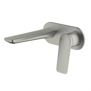 GARETH ASHTON VELA WALL BASIN / BATH MIXER SET 165MM BRUSHED NICKEL