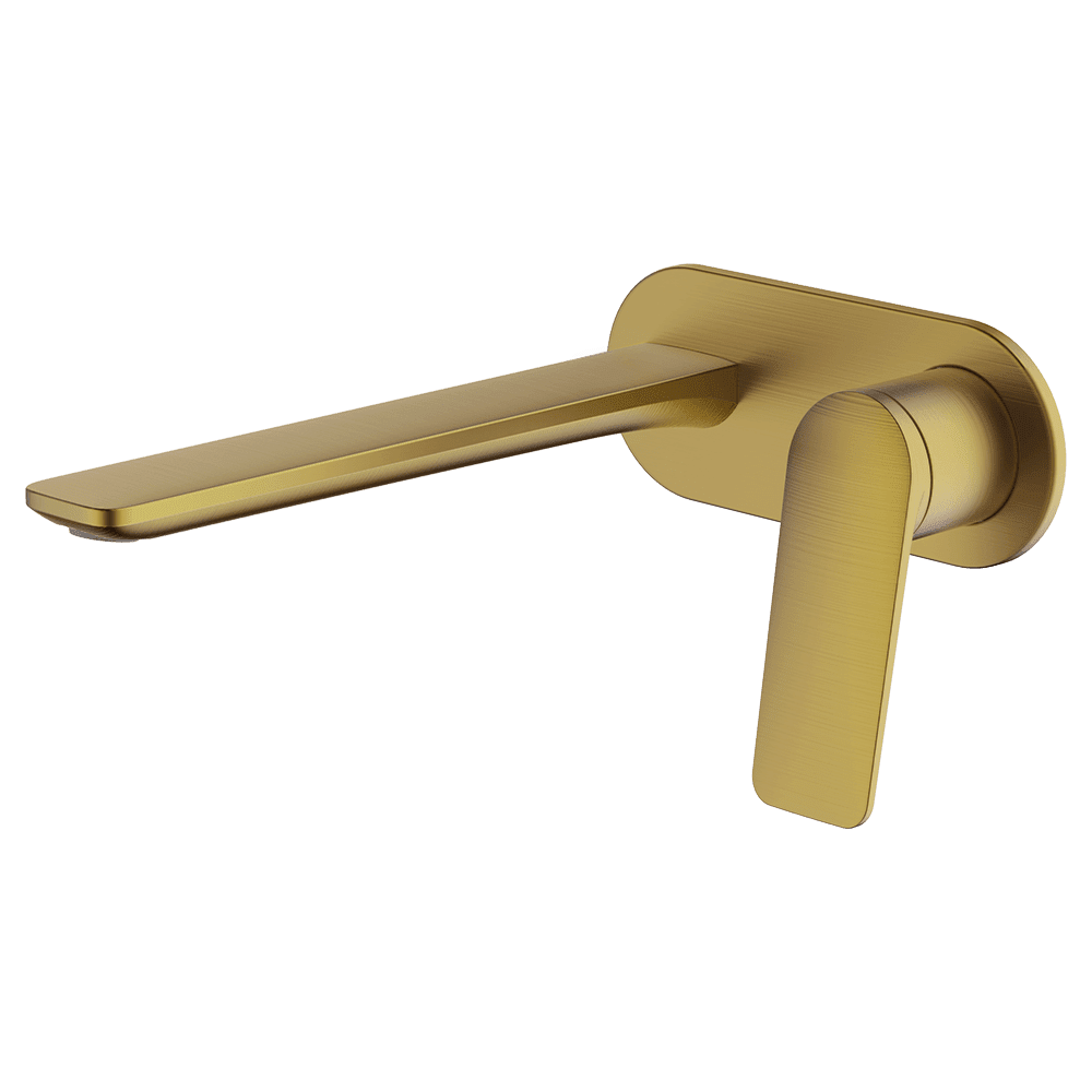 GARETH ASHTON VELA WALL BASIN / BATH MIXER SET 220MM BRUSHED BRASS