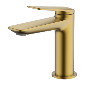 GARETH ASHTON VELA BASIN MIXER BRUSHED BRASS