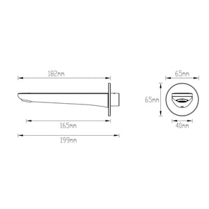 GARETH ASHTON VELA BASIN / BATH SPOUT CHROME (AVAILABLE IN 165MM AND 220MM)