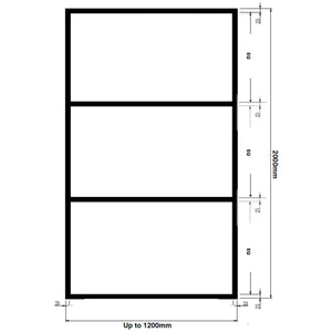 VEROTTI NERA BORDEAUX 0.2 FRAMED WALK-IN SHOWER SCREEN 1200X2000MM