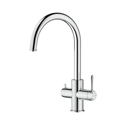 BELLA VISTA MICA HERITAGE LEAD FREE 3-WAY FILTER SINK MIXER 380MM CHROME