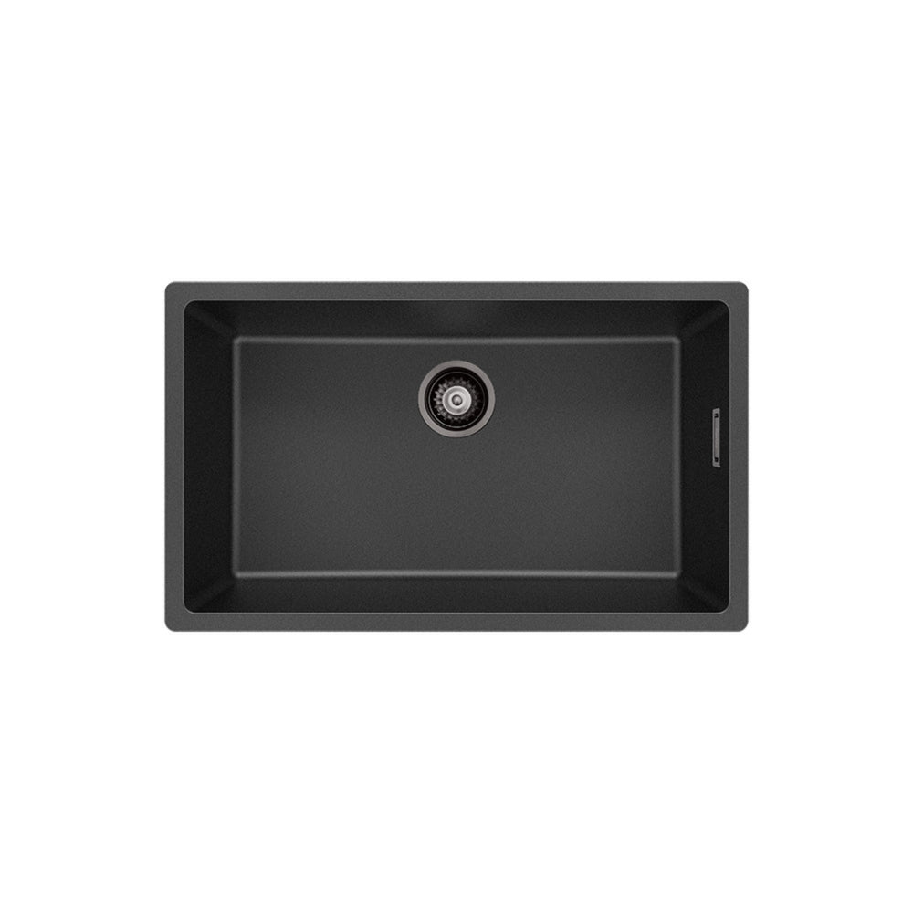 FIENZA KURO GRANITE SINGLE BOWL KITCHEN SINK WITH DRAINER 750MM