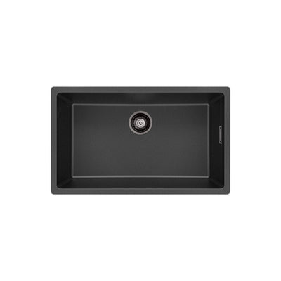 FIENZA KURO GRANITE SINGLE BOWL KITCHEN SINK WITH DRAINER 750MM