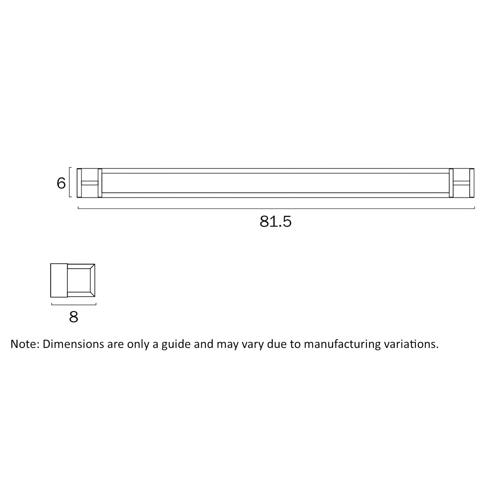 TELBIX GILSON VANITY LED WALL LIGHT BLACK 815MM