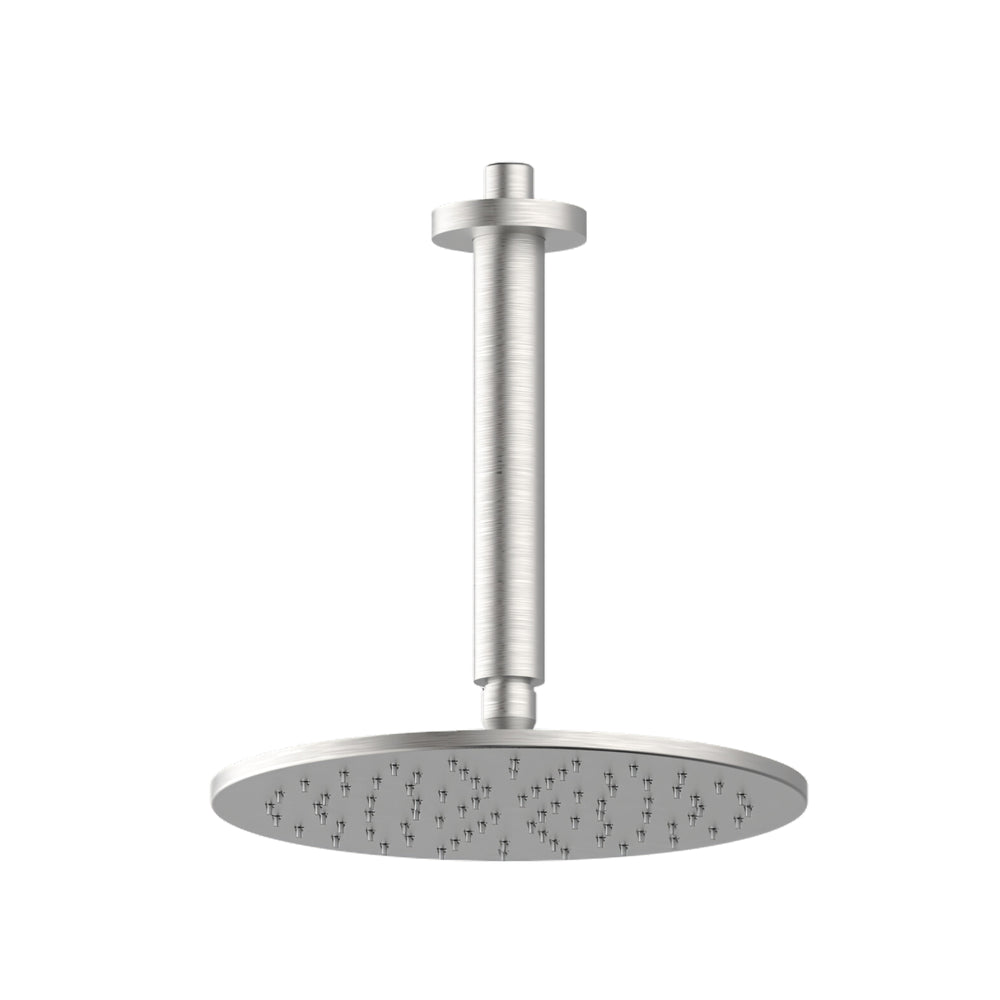 ARMANDO VICARIO PIAZZA SHOWER HEAD AND ARM 250MM BRUSHED NICKEL
