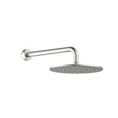 ARMANDO VICARIO PIAZZA HORIZONTAL SHOWER HEAD AND ARM 250MM BRUSHED NICKEL