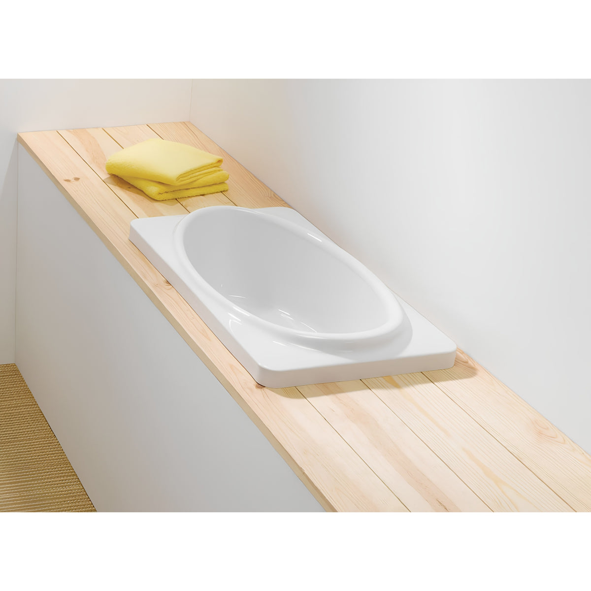 TURNER HASTINGS BABY BUILT-IN ACRYLIC BATHTUB GLOSS WHITE 800MM