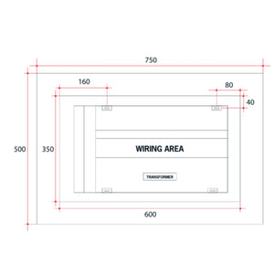 THERMOGROUP ABLAZE PREMIUM S RANGE BACK-LIT MIRROR 750X500MM