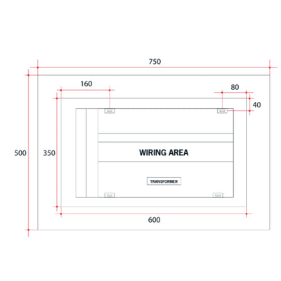 THERMOGROUP ABLAZE PREMIUM S RANGE BACK-LIT MIRROR 750X500MM