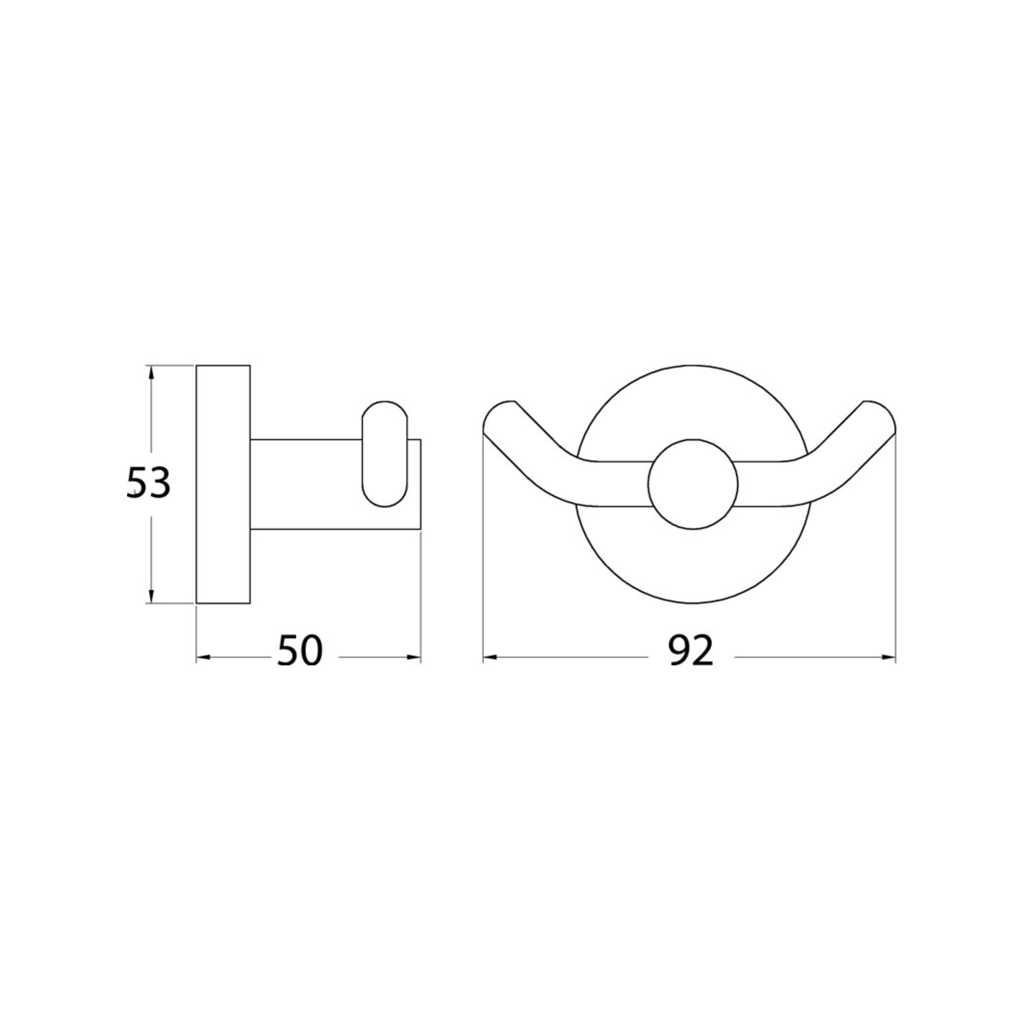 IKON OTUS DOUBLE ROBE HOOK MATTE BLACK