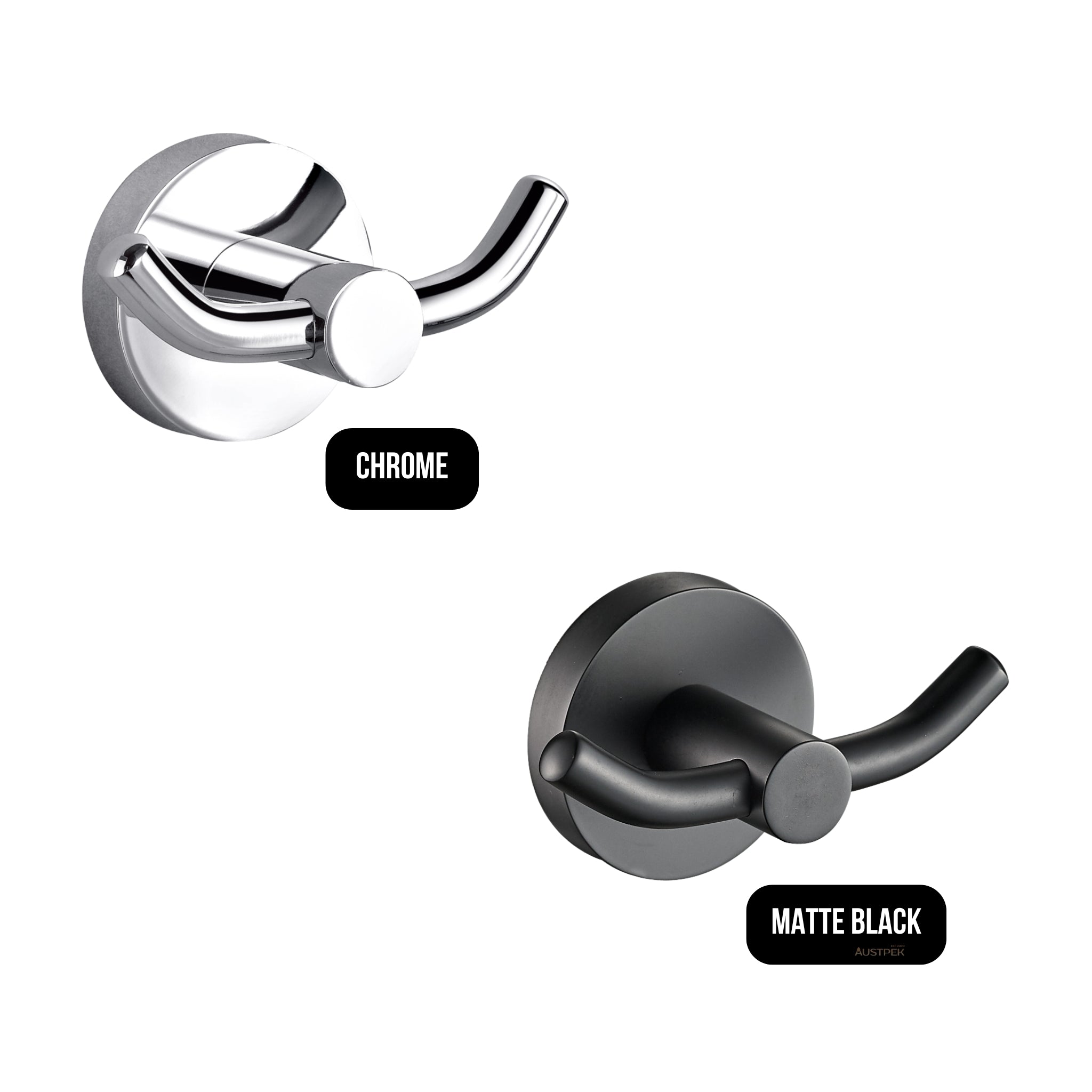 IKON OTUS DOUBLE ROBE HOOK CHROME