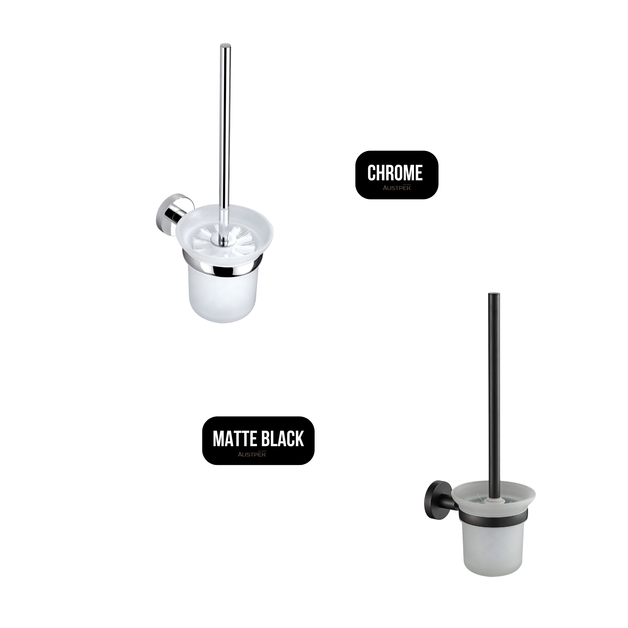 IKON OTUS TOILET BRUSH SET 350MM CHROME